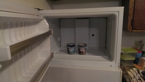 The only thing we've got in our freezer ... 